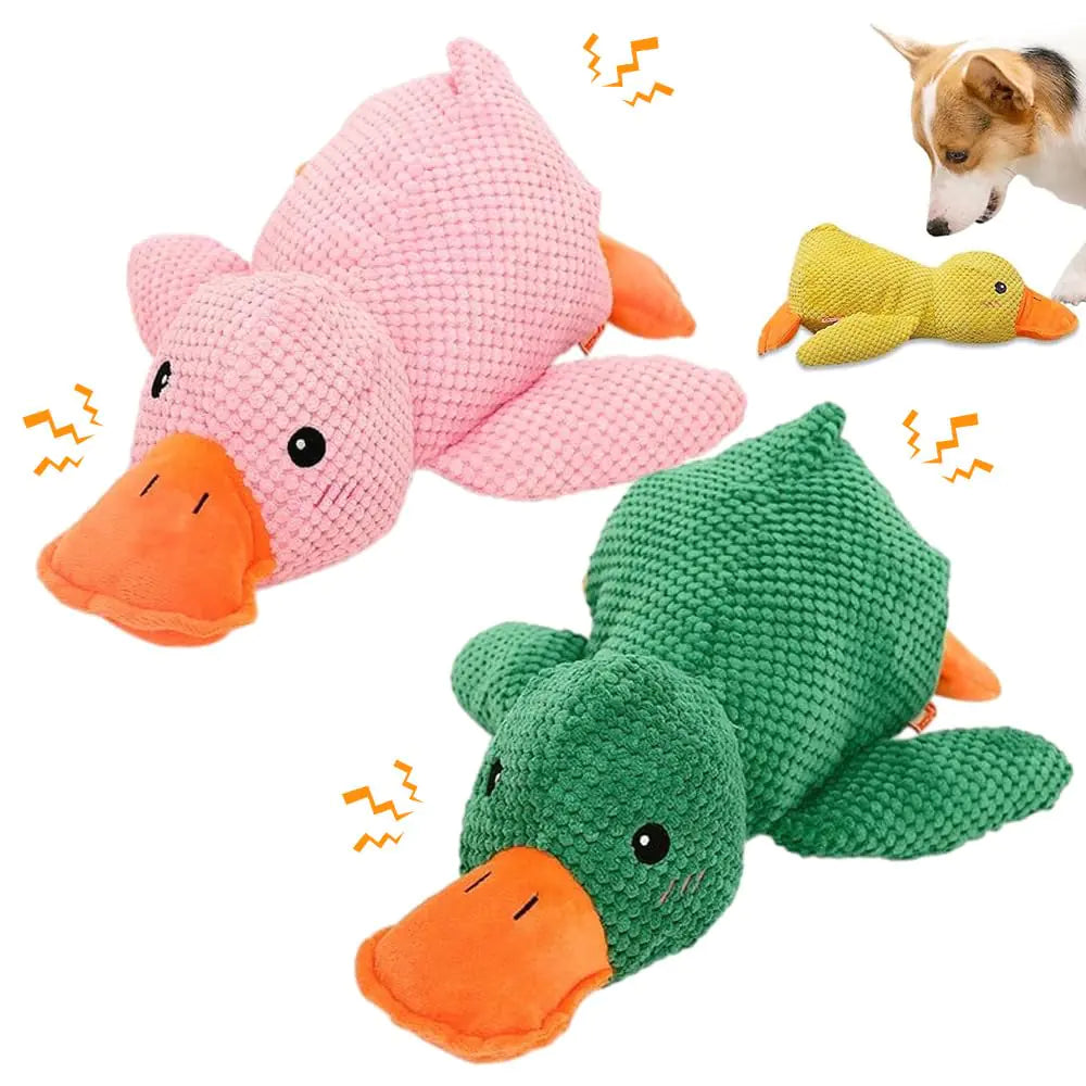 Plush Duck Dog Toy: Soft, Squeaky, and Durable