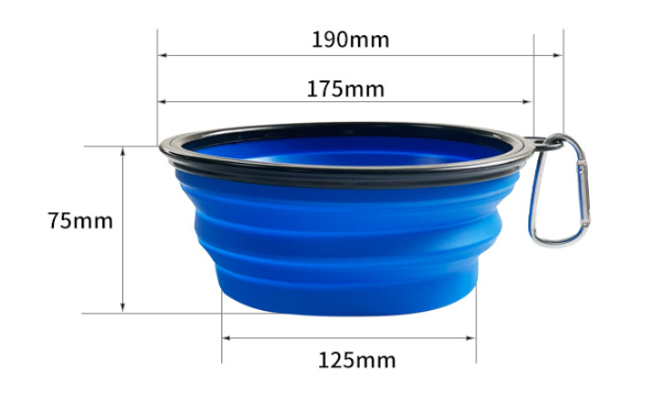 Collapsible Silicone Dog Bowl for Pets