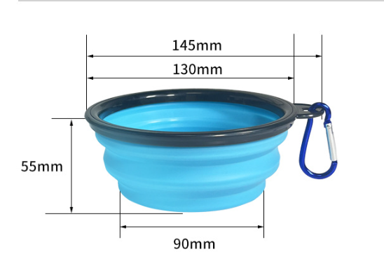 Collapsible Silicone Dog Bowl for Pets
