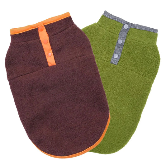 Fleece Dog Pullover with Leash Hole