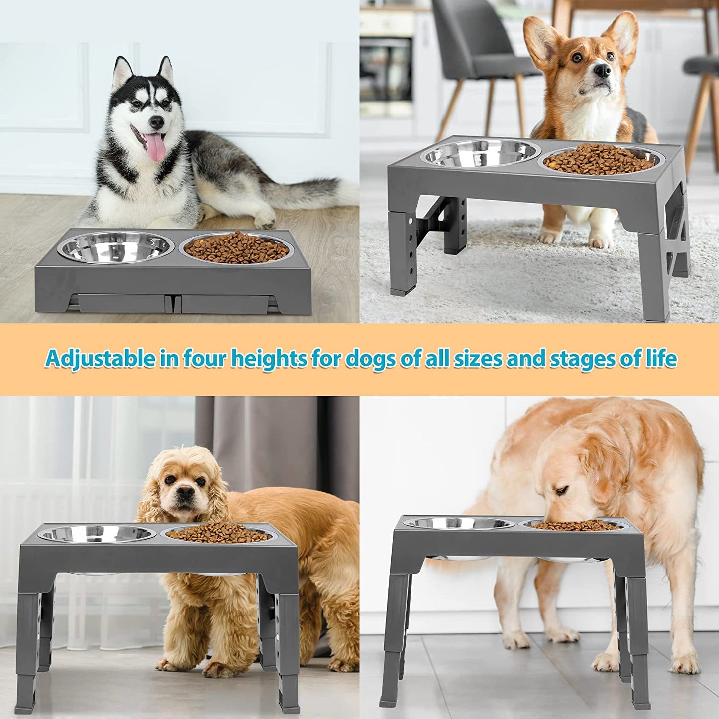 Orthopedic Elevated Slow Feeder | Raised Dog Bowl Station